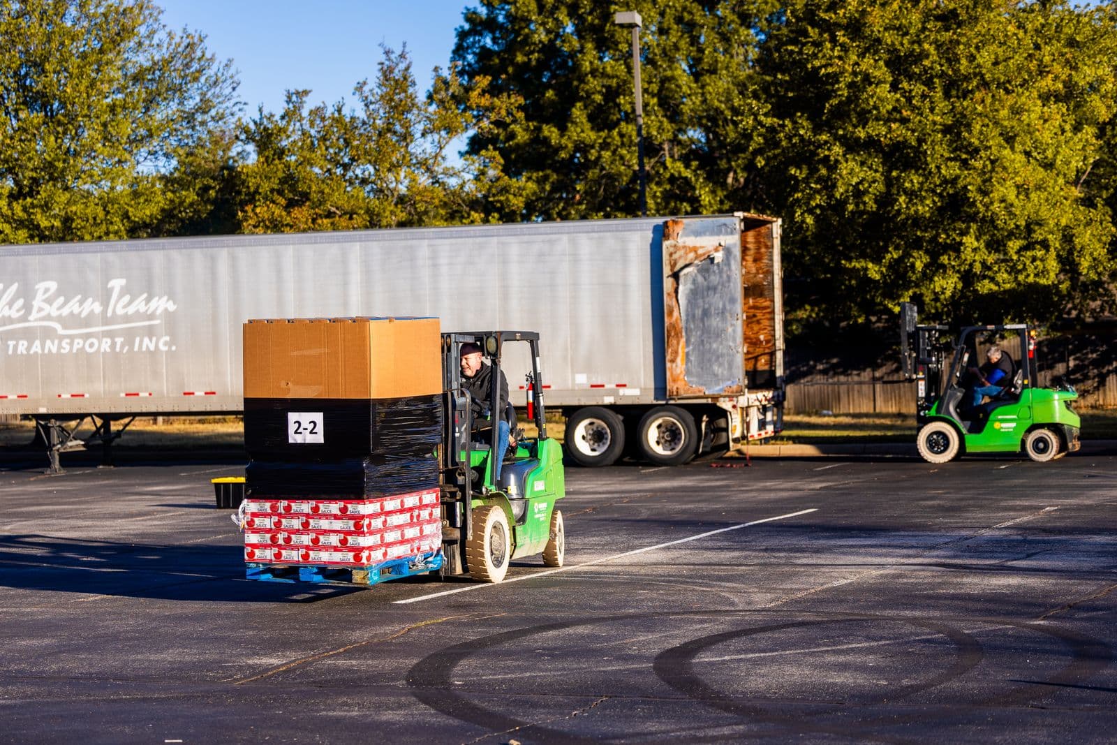 Reinforced export crates staged for international shipping